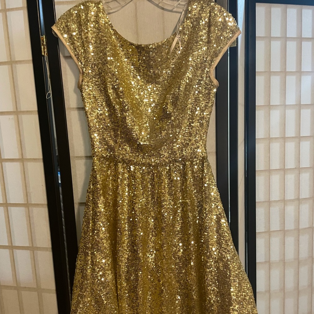 Gold Sequin Dress
